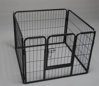 Heavy Duty 4-Panel Pet Playpen - 80 cm Extension Fence for Dogs, Cats, & Rabbit